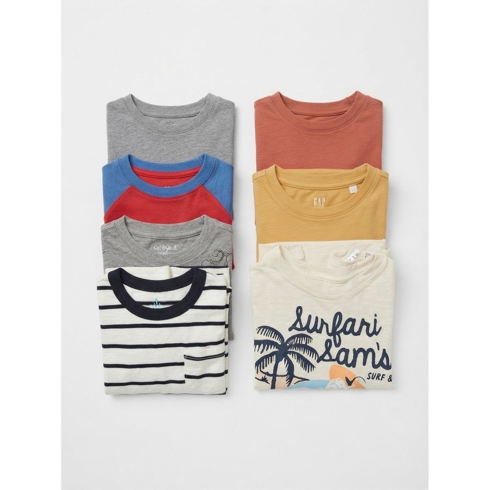 Boys Tops Bundle Size 3T & 4 Blue Mix Graphic Good